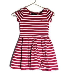 Ralph Lauren Girl's Pleated striped dress